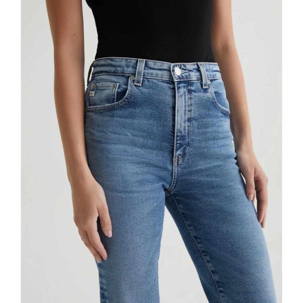 AG $225 AG-ED Alexxis High Rise Vintage Straight Jeans Women's 31R Retro Fading - Picture 2 of 11